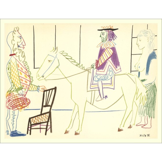➜ Litografía Pablo Picasso La comedia humana Mourlot 1954