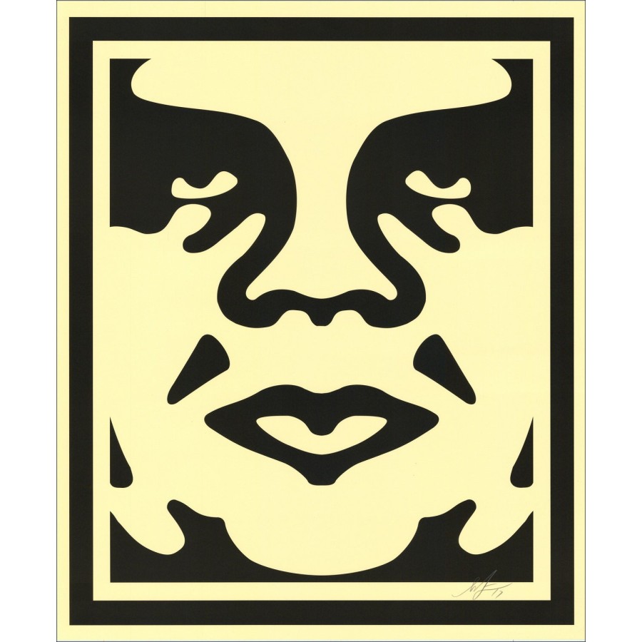 SHEPARD FAIREY Buy OBEY screen print The Giant Cream A 73x61cm from 2017