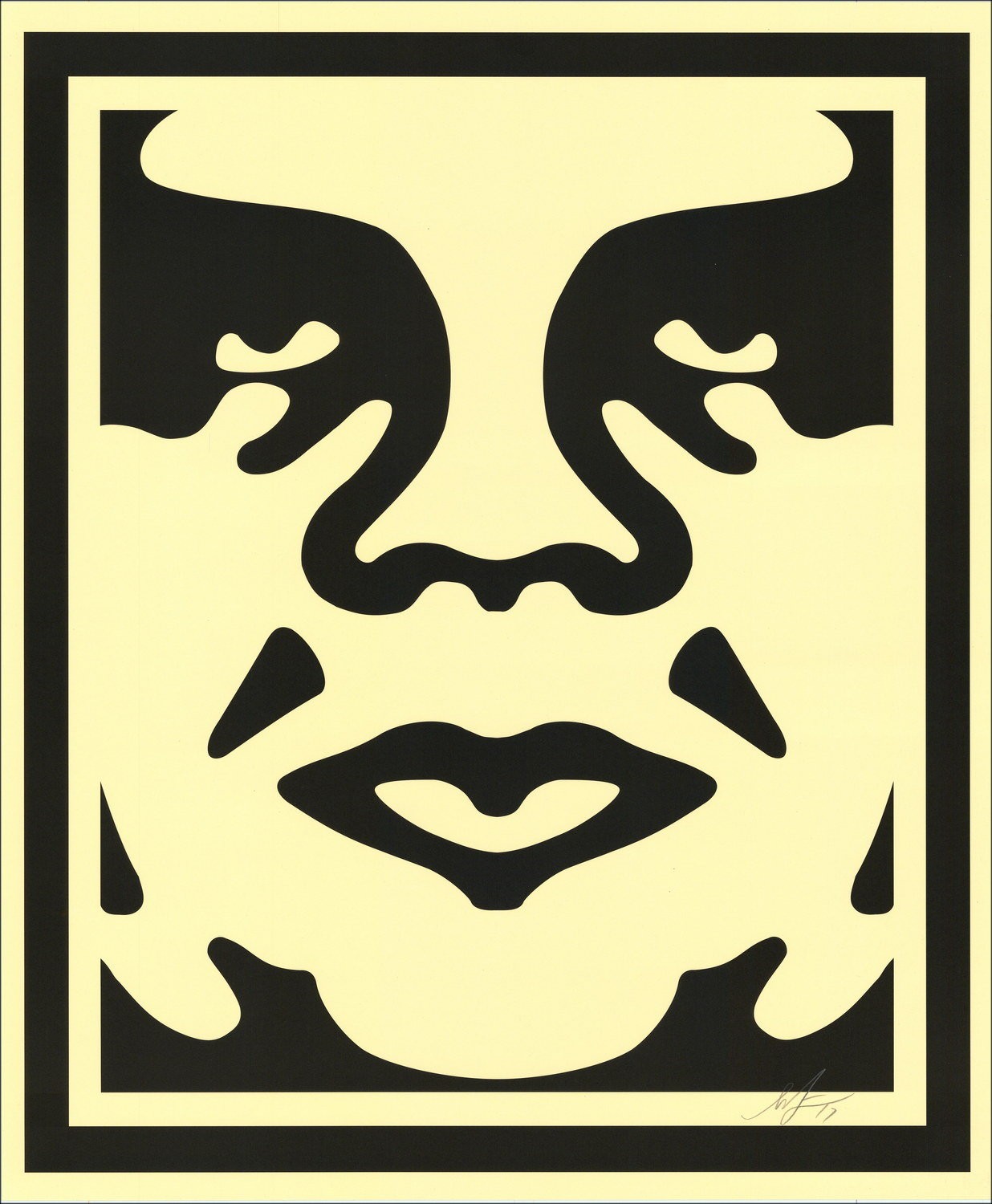 Shepard Fasy Koop Ovoly Silkscreen The Giant Cream A 73x61cm 2017