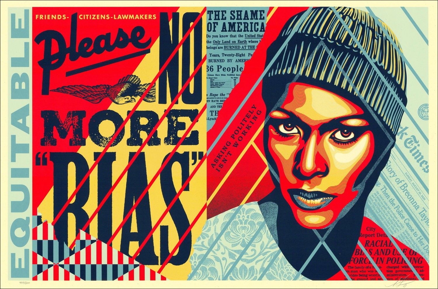 ➤ Nooit meer vooringenomen uit Shepard Faisy Obey Silkscreen 2021
