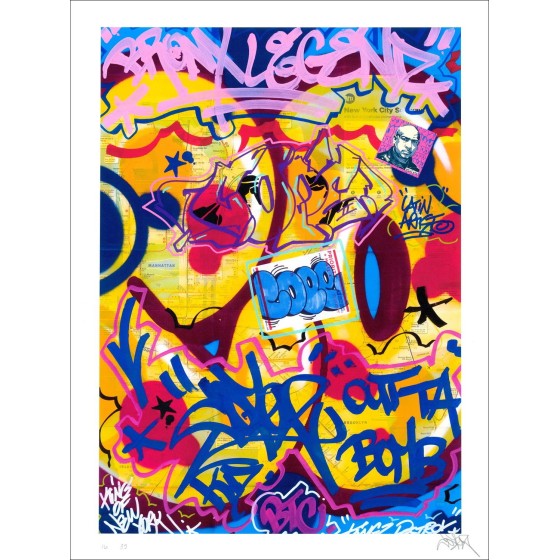 ➤ COPE2 Bronx Legend NYC Metropolitana Mappa VII Stampa 2023