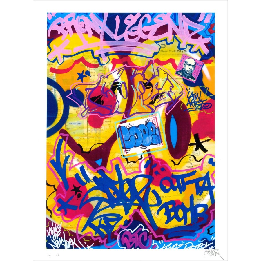 ➤ COPE2 Bronx Legend NYC Metropolitana Mappa VII Stampa 2023