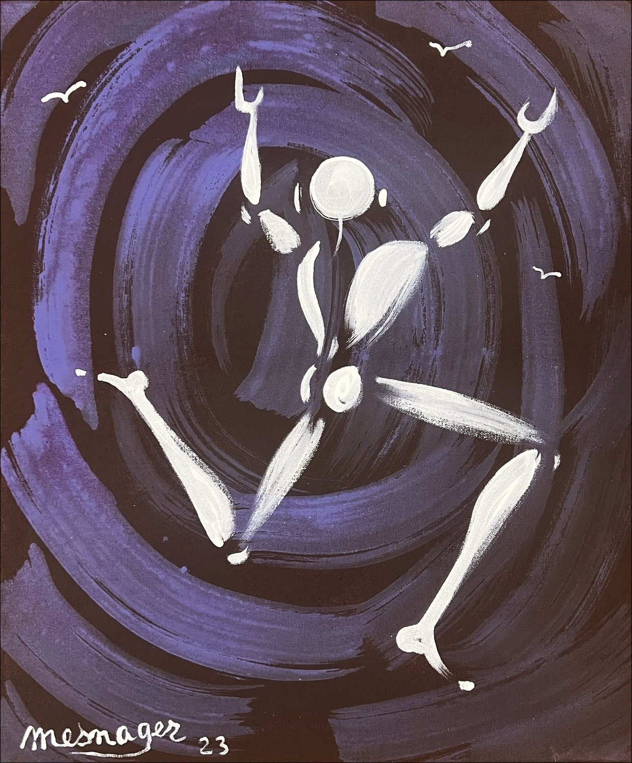Koop White Man Painting en Jérôme Mesnager Birds 2023