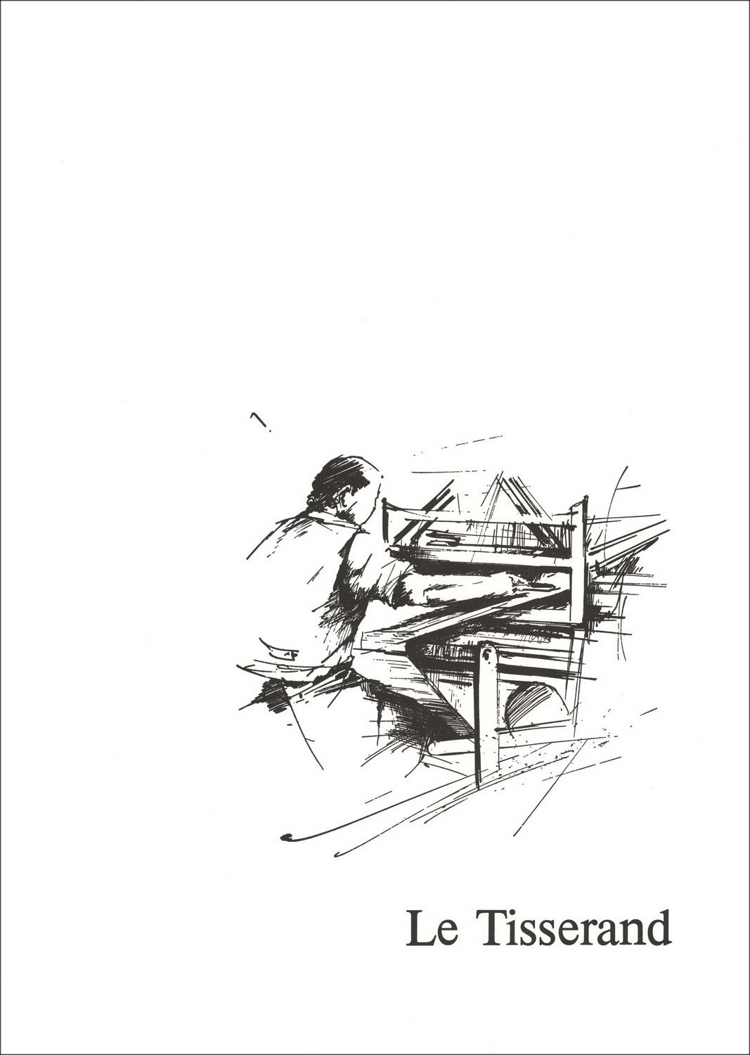 Acquista la litografia originale di Raymond POULET "Il tessitore" del 1984.