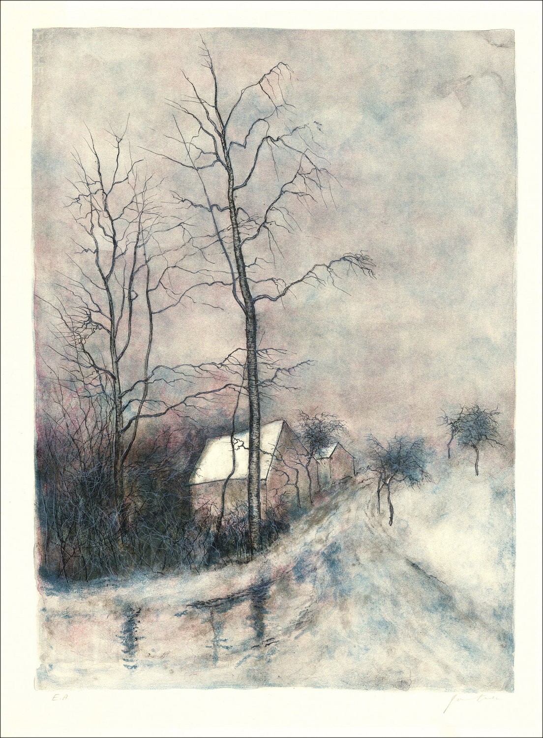 Acquista Hamlet Snowy Bernard Gantner Litografia originale