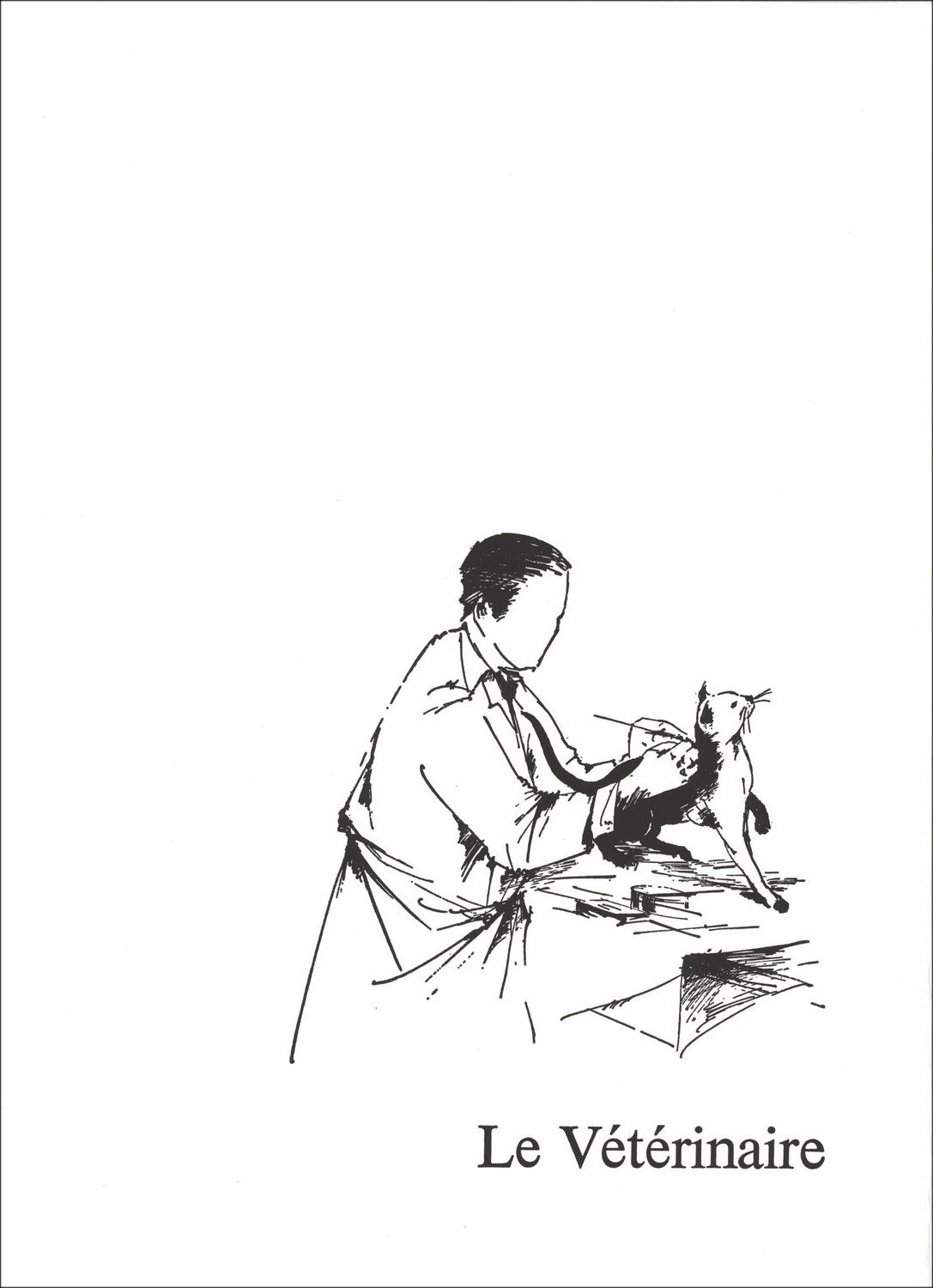 Kaufen Sie Raymond Huhn-Lithographie Original der Tierarzt 1984