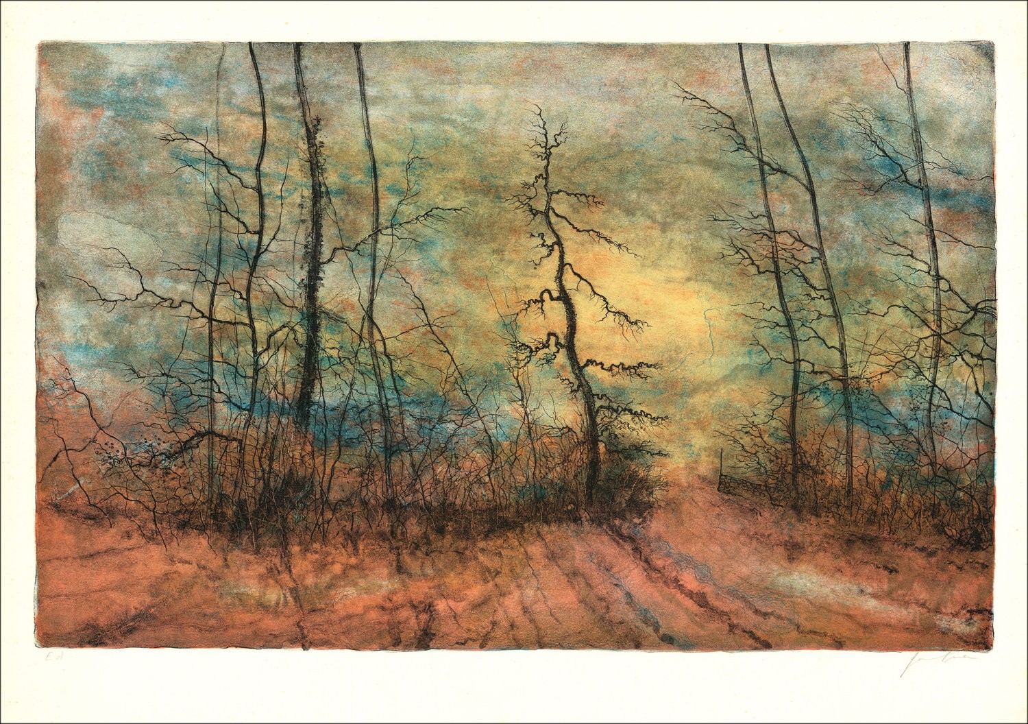 Buy The forest of Bernard GANTNER Original lithograph