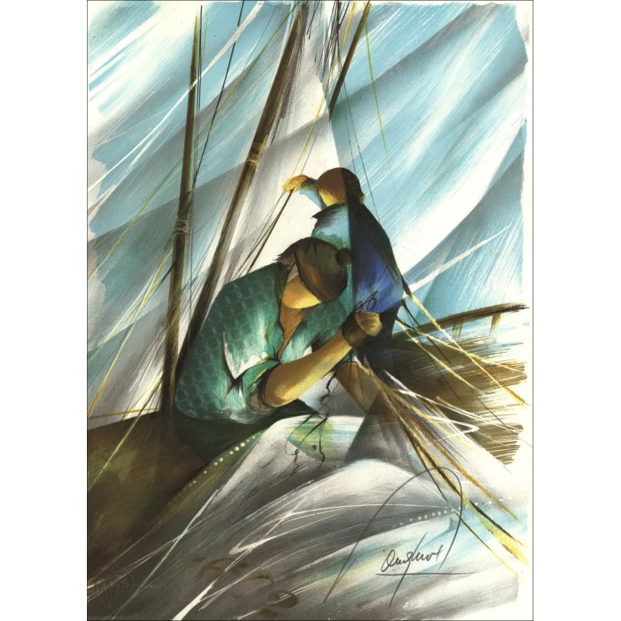 Acquisto Litografia Originale di Raymond POULET "Il Veliero" del 1984