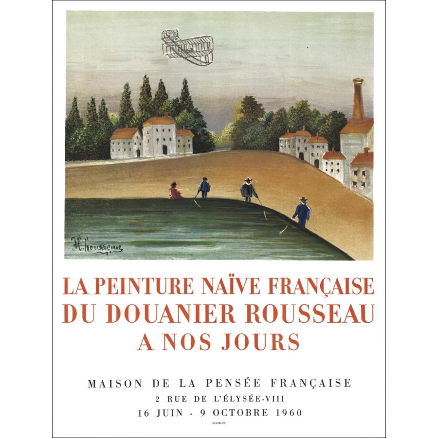 Henri Rousseau Lithograph "Exposition MDLP Française" 66x51cm