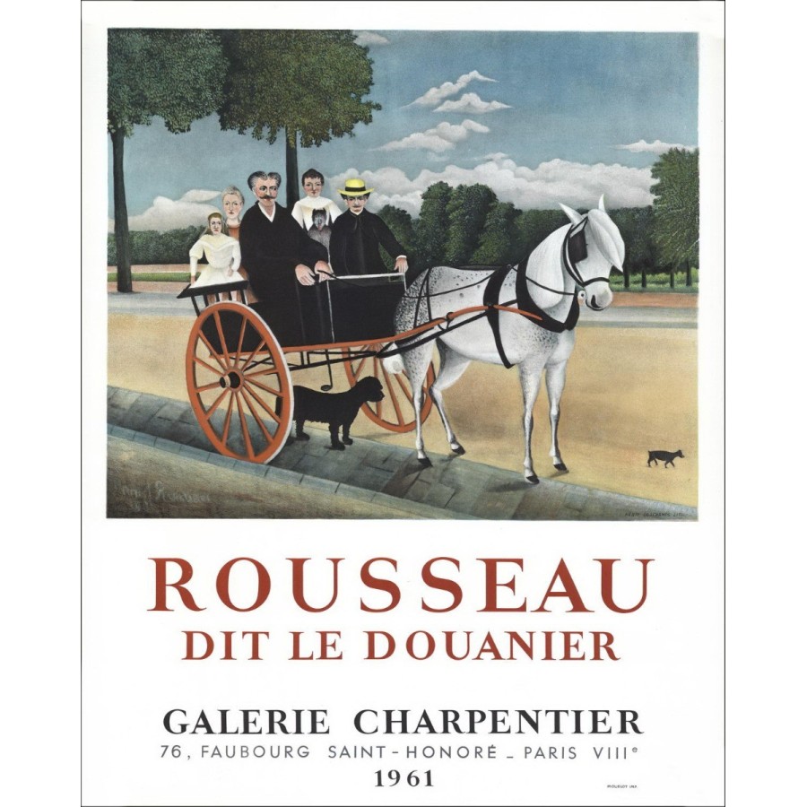 Henri Rousseau - Lithograph "Exposition Galerie Charpentier" 65x52cm