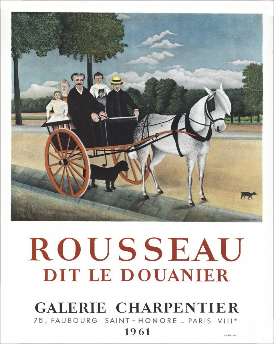 Henri Rousseau - Lithograph "Exposition Galerie Charpentier" 65x52cm