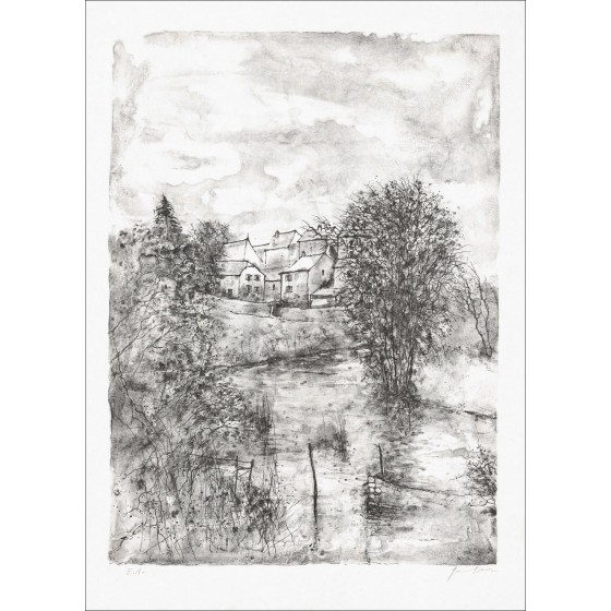 Comprar Litografía original Bernard Gantner Village Creek 