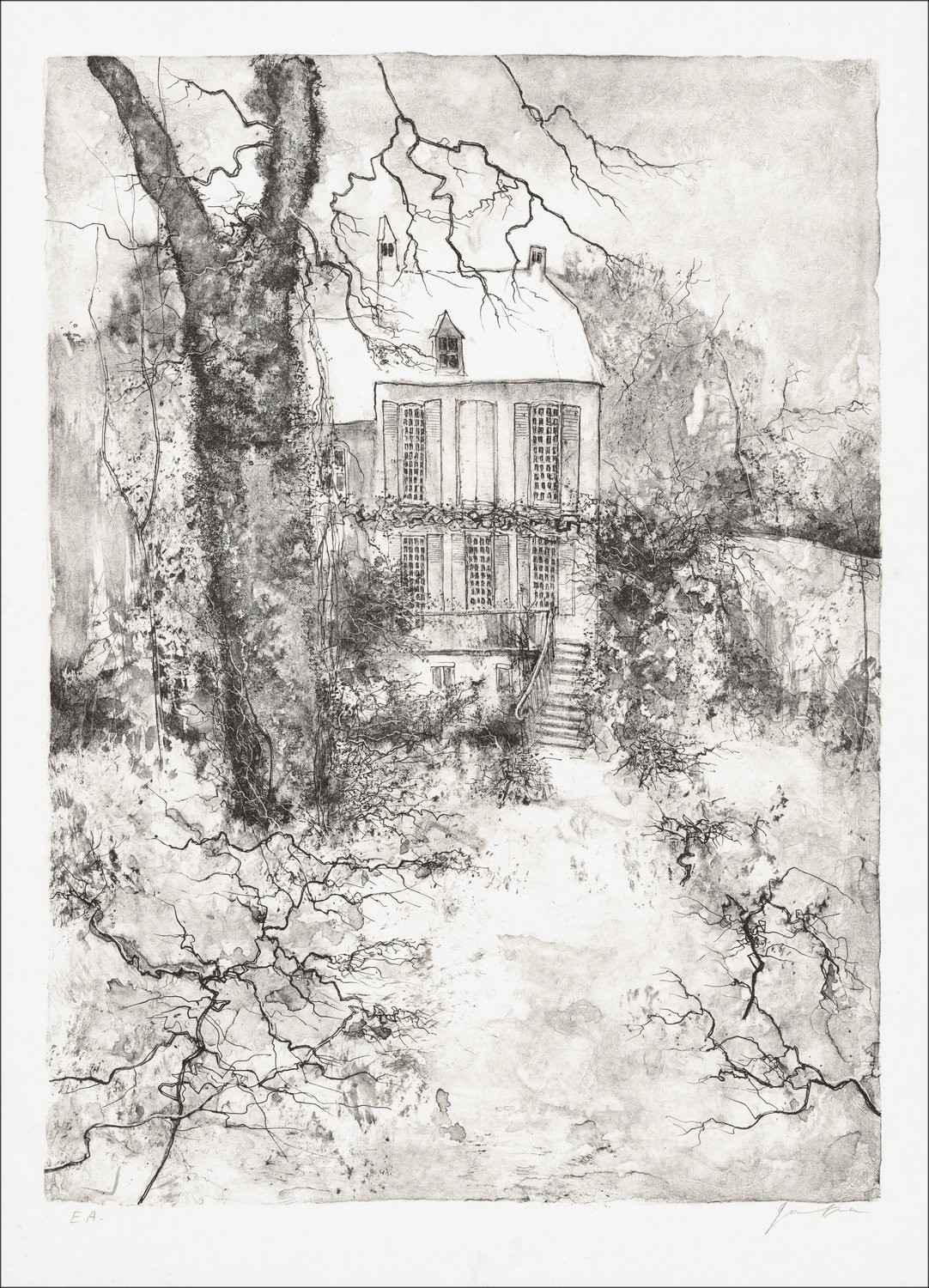 Comprar Bernard Gantner El Château Litografía Original
