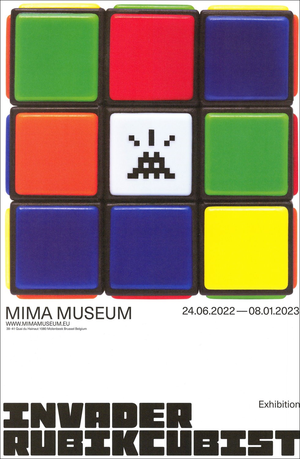 Exhibition RUBIKCUBIST by INVADER at MIMA, 2022-2023