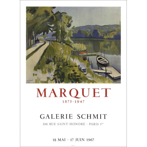 Albert MARQUET - Litografía "Exhibición Galerie Schmit, Paris" 68x50cm - 1967