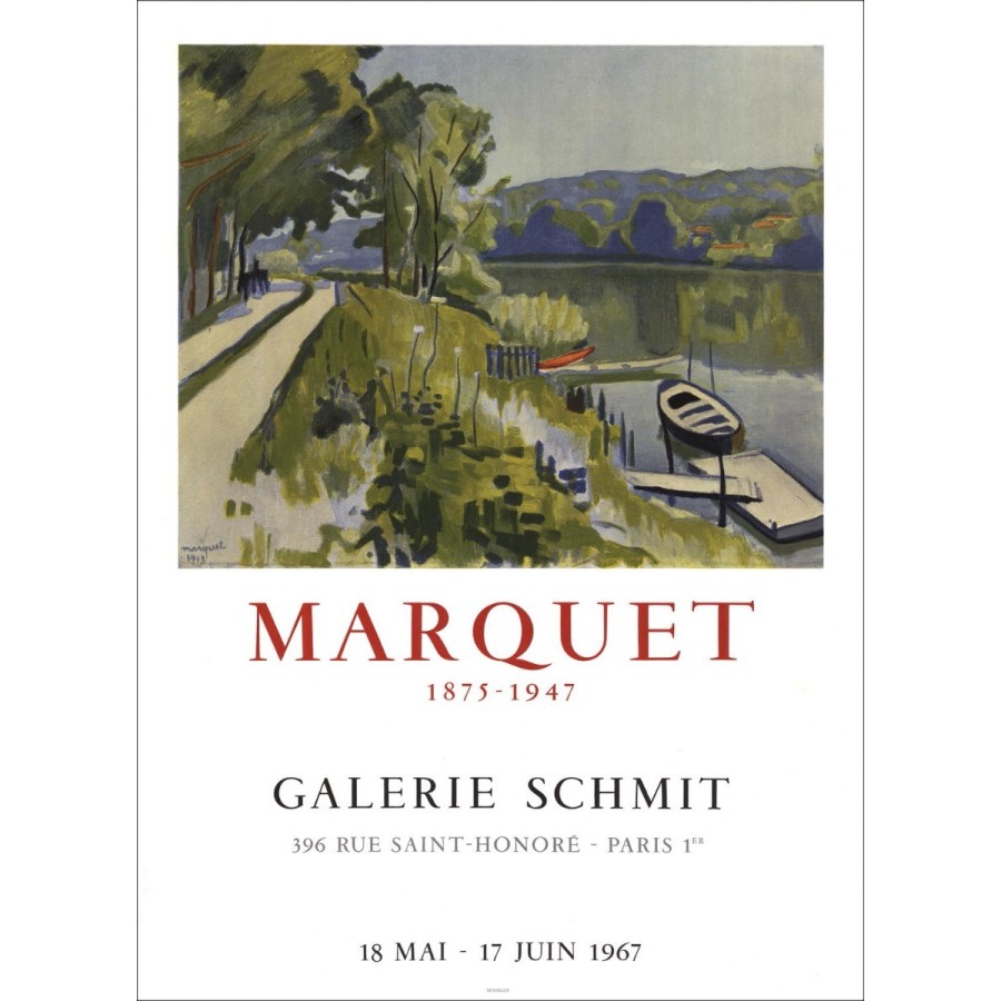 Albert MARQUET - Lithograph "Exhibition Galerie Schmit, Paris" 68x50cm - 1967