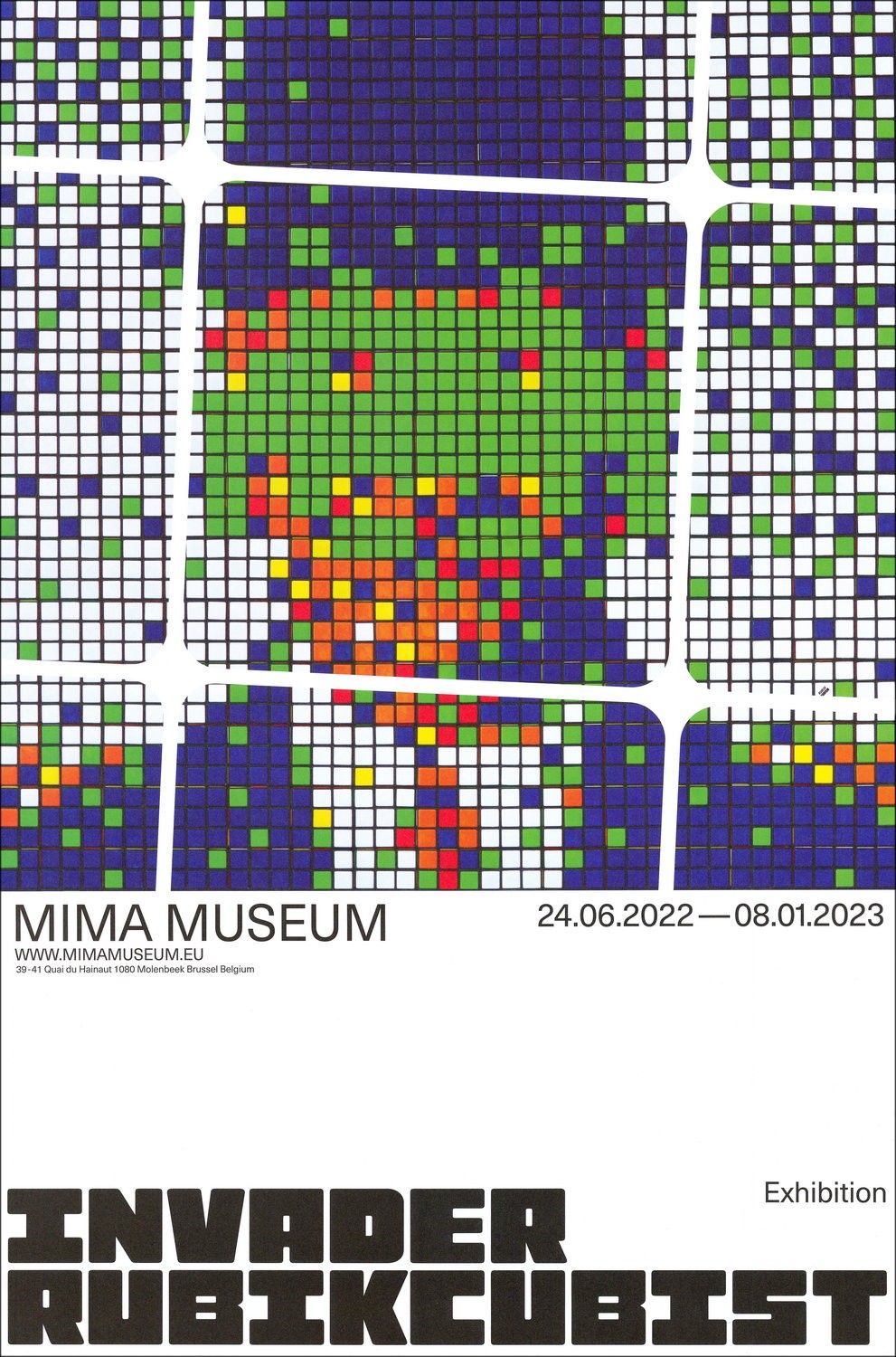 Achat Affiche INVADER Tentoonstelling Rubikcubist 2023
