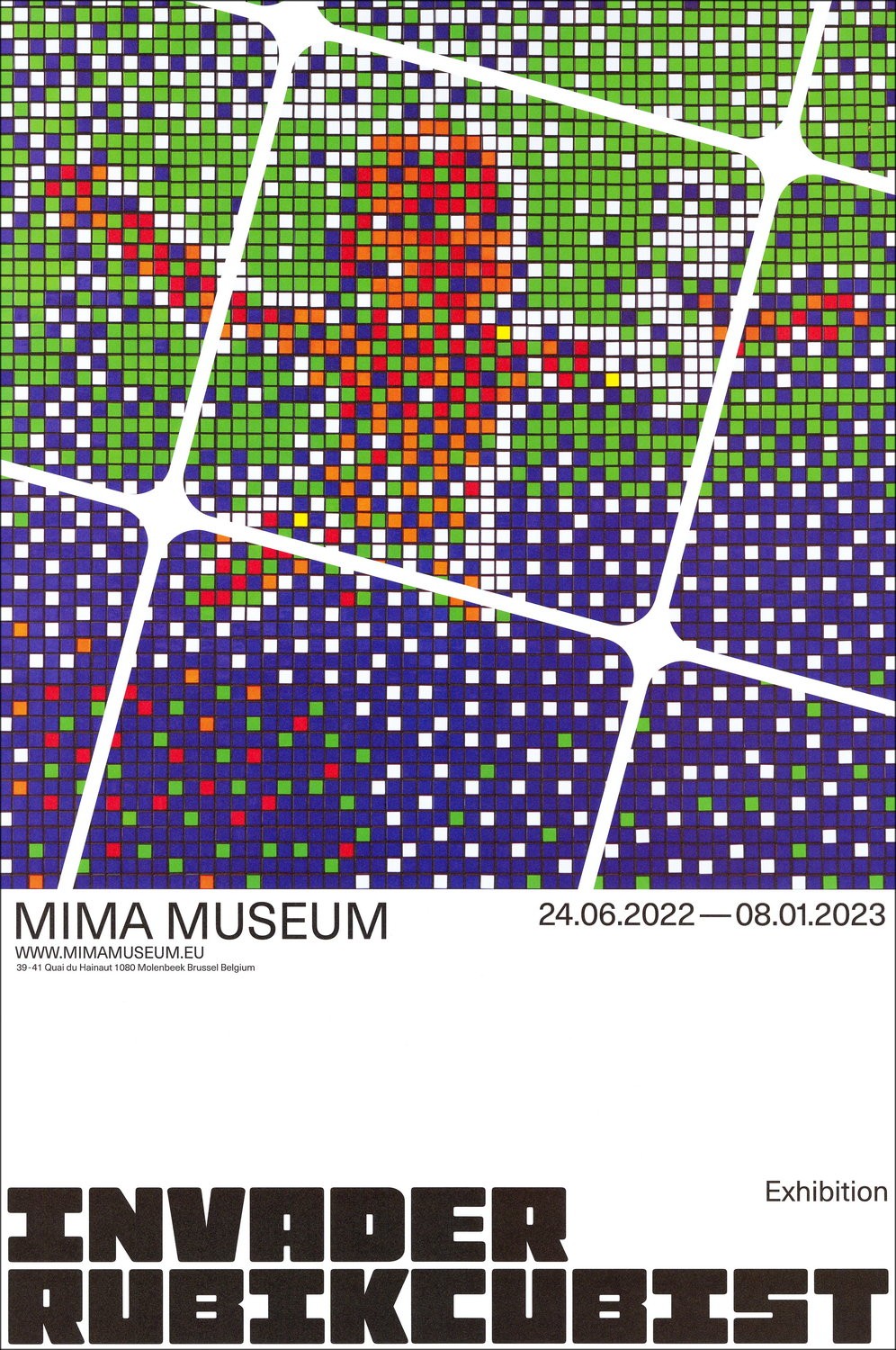 INVADER Poster Exhibition Rubikcubist in vendita