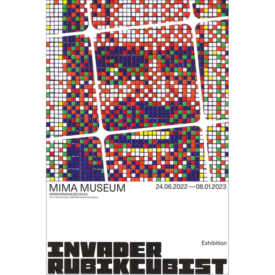  INVADER Poster - Exhibition RUBIKCUBIST - 2023
