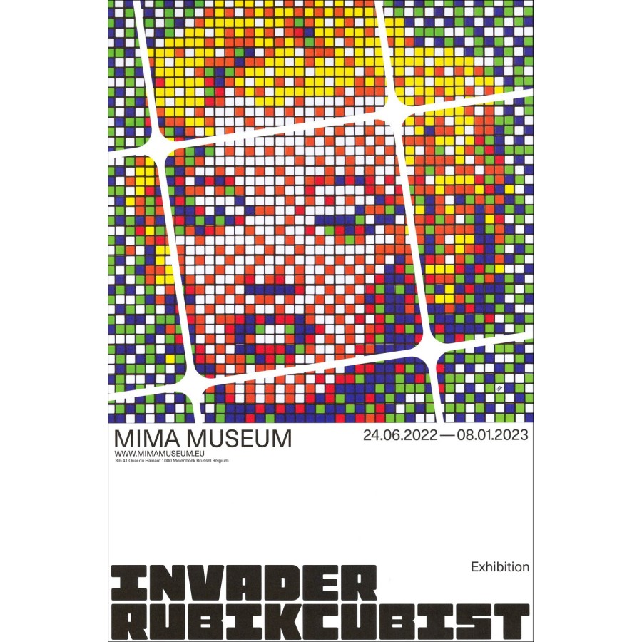 INVADER - RUBIKCUBIST Exhibition - Poster 2023