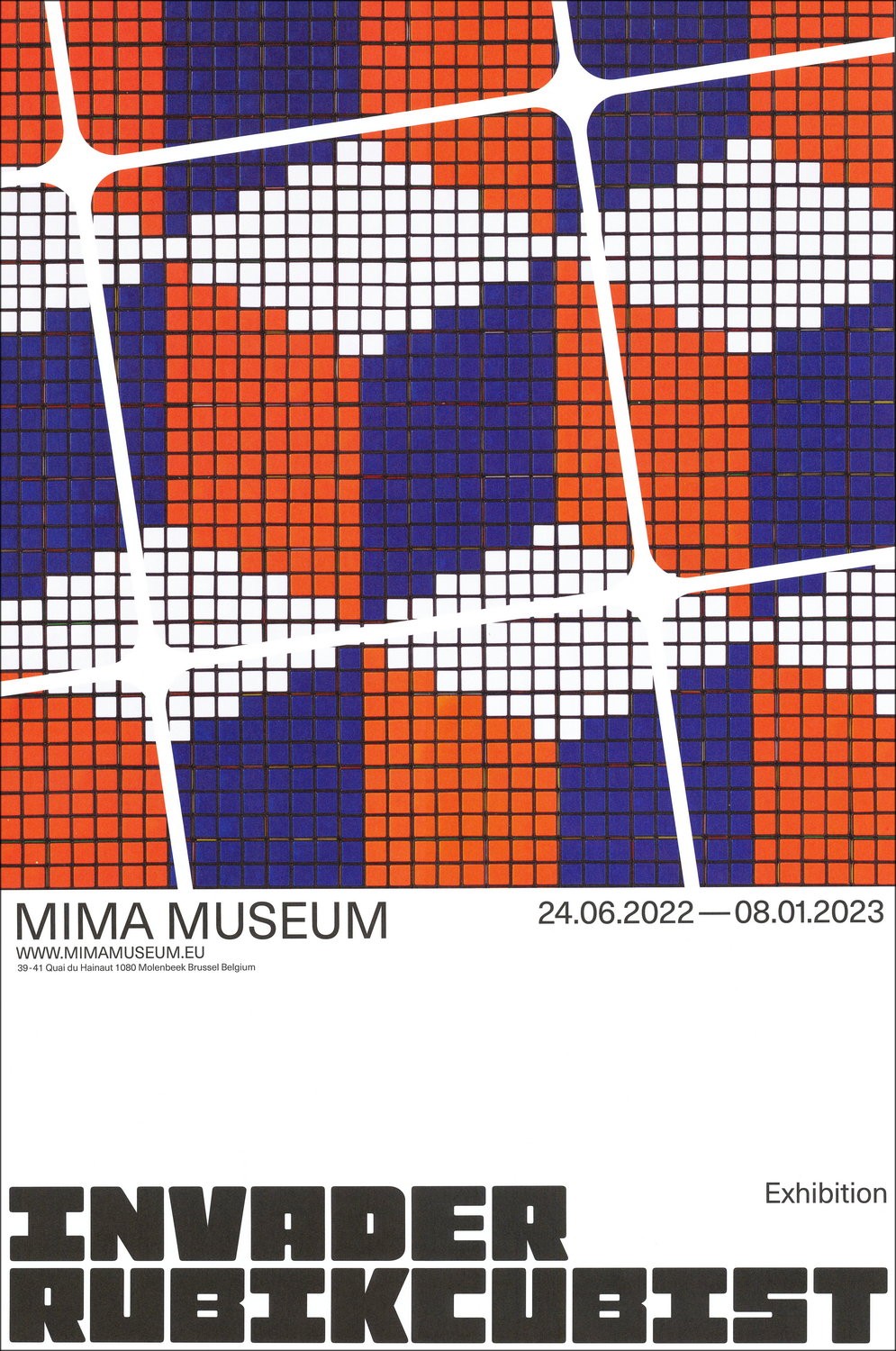 INVADER - Affiche 2023 Exposition RUBIKCUBIST - 2023