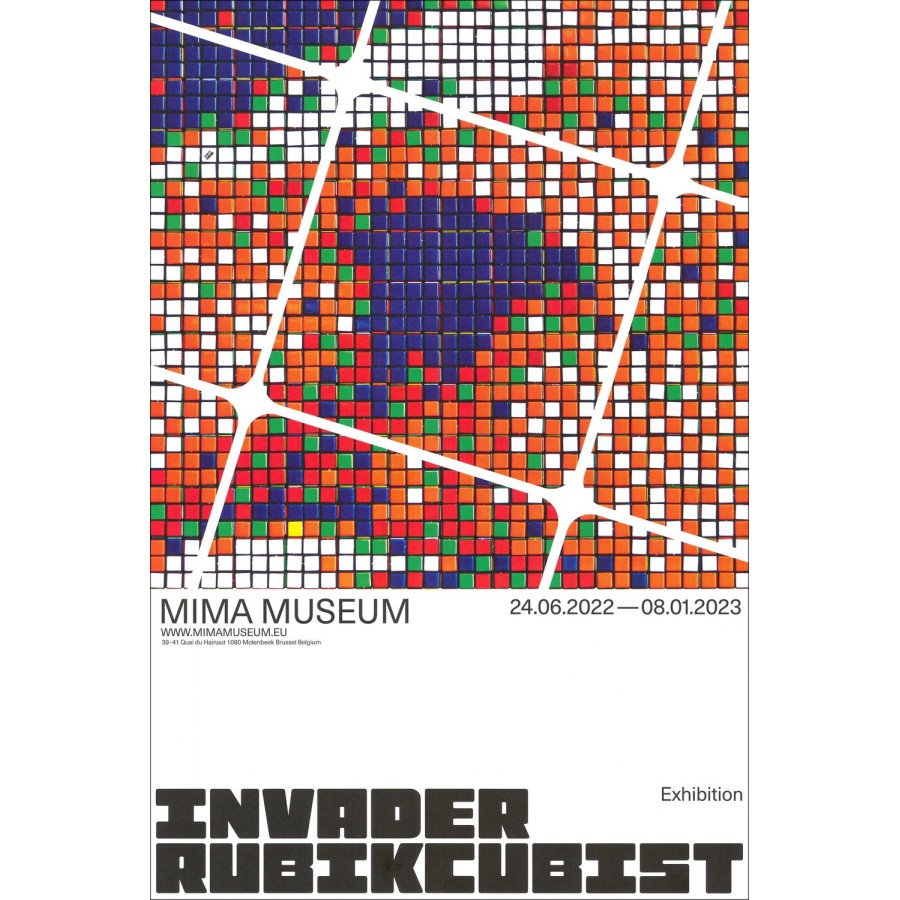 Poster INVADER of the exhibition RUBIKCUBIST 2023