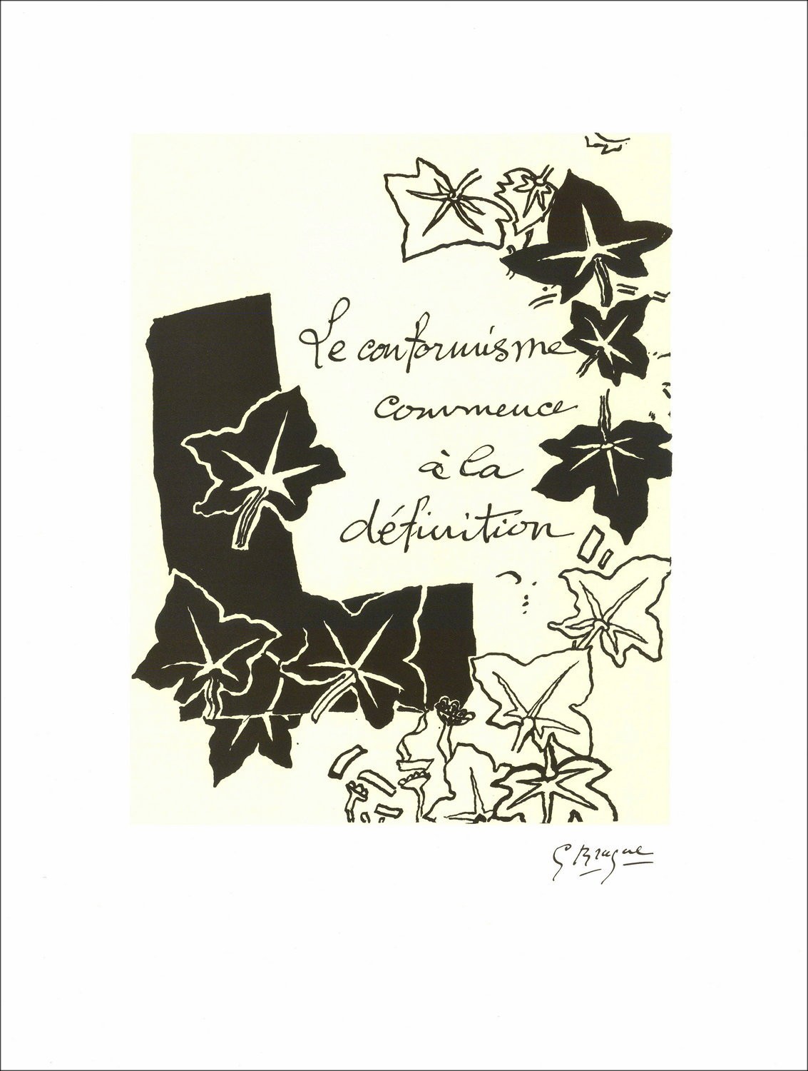 Georges Braque su conformismo de litografía