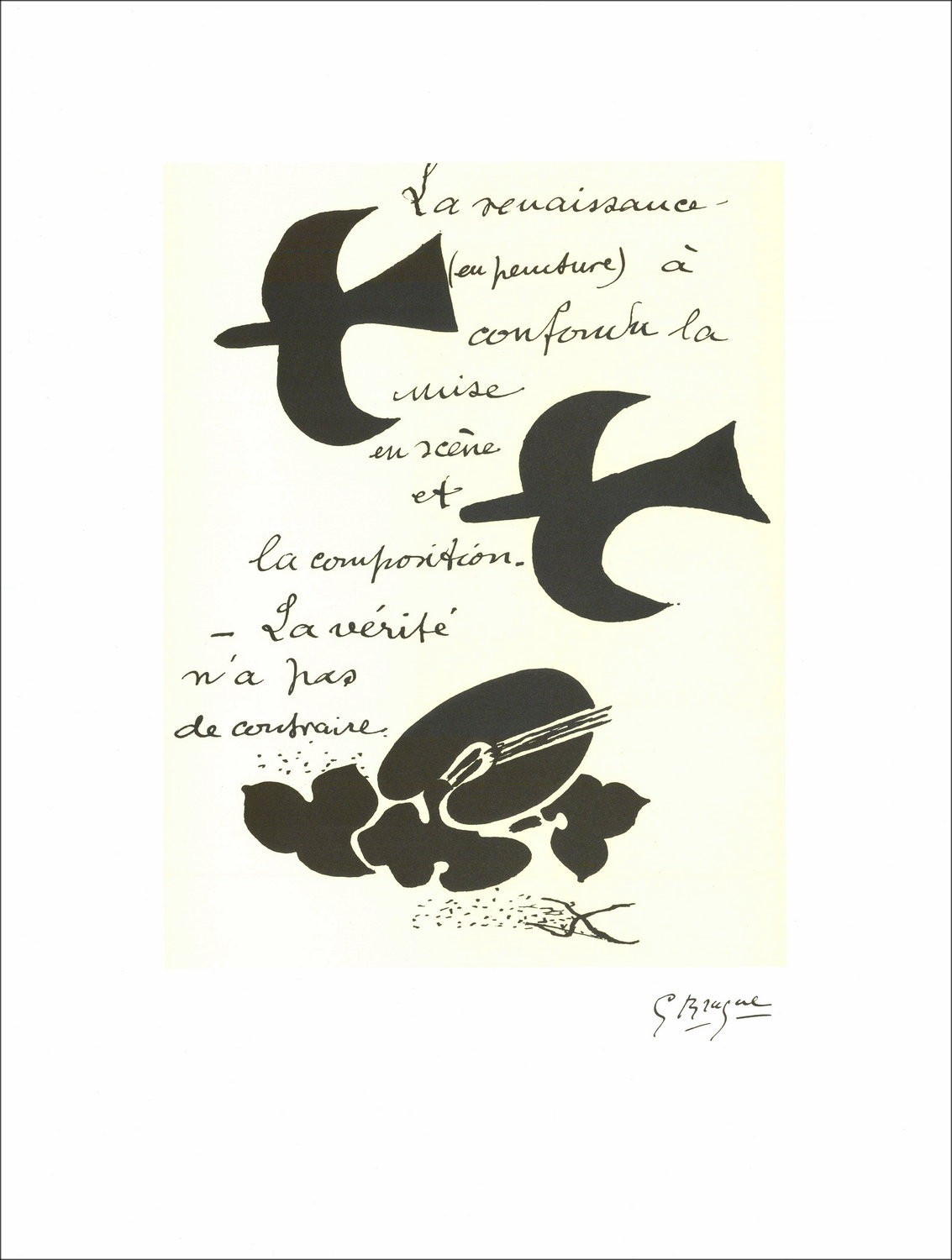 Lithographie Die Renaissance von Georges Braque 