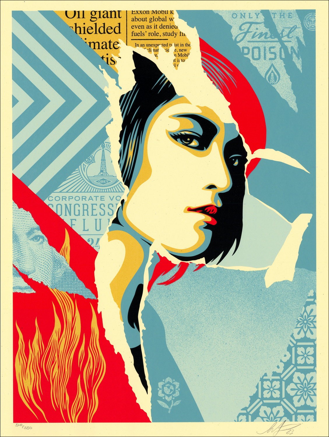 SHEPARD FAIREY (OBEY) - serigrafia "solo il miglior veleno" 61x46cm - 2023