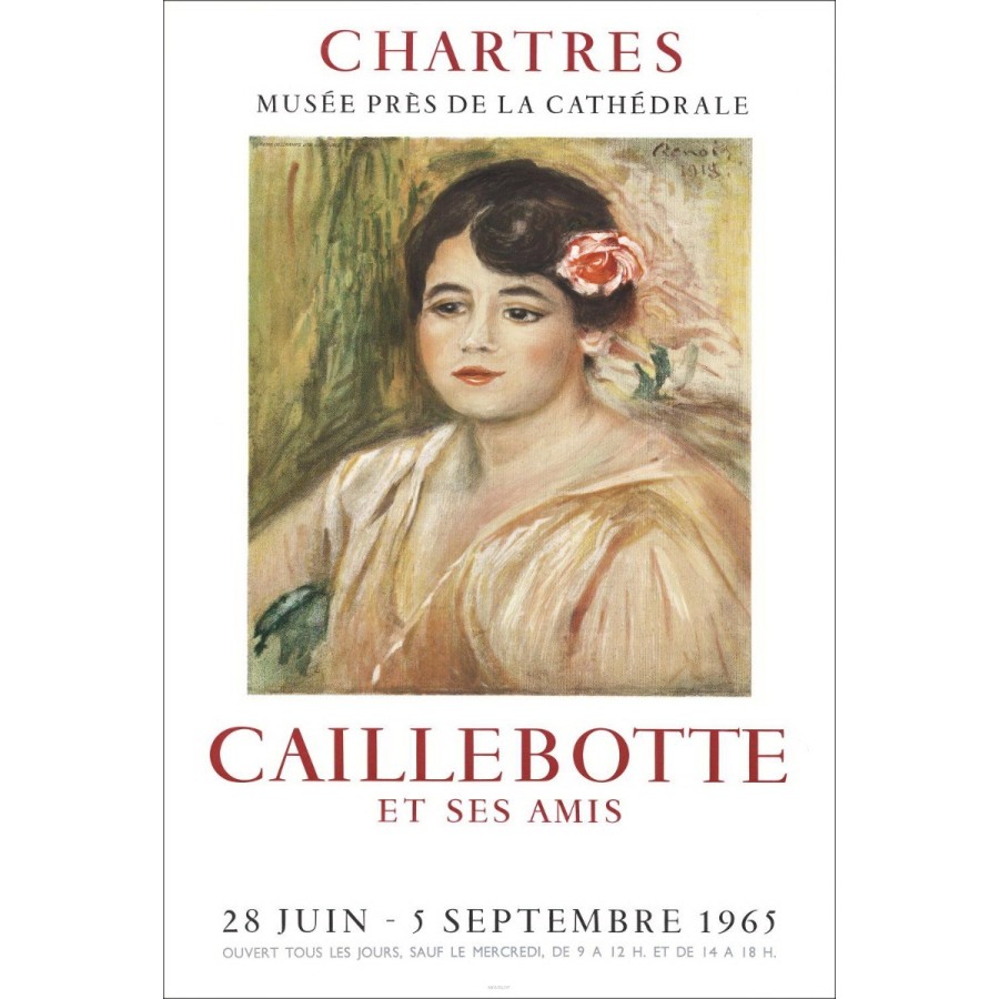 Auguste Renoir - Lithograph "Caillebotte and his Friends Exhibition" 72x45cm - 1965