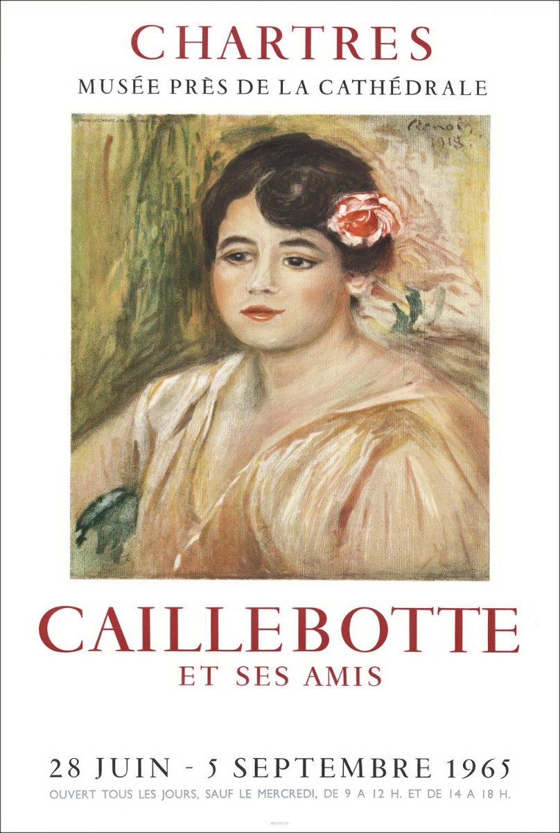 Auguste RENOIR - Lith " "Expositie Caillebotte en zijn vrienden" 72x45cm - 1965
