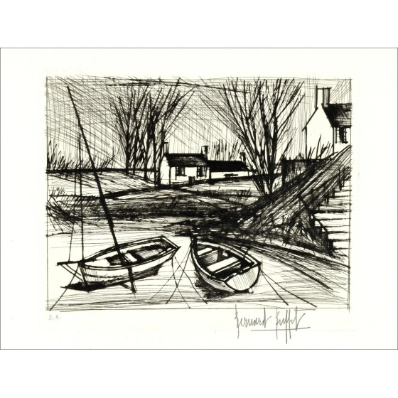 Buffet 'Environs des Pont-Neufs' - Gravure Originale Certifiée, 1979