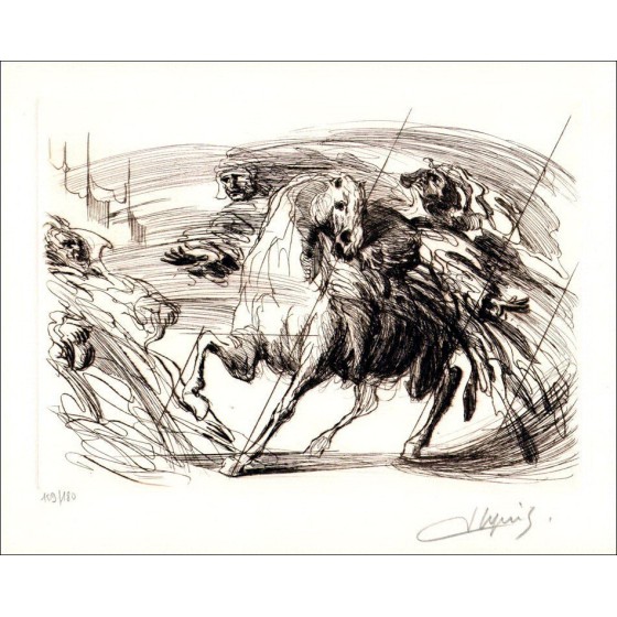 Jean Dupuis - Original-Lithographie "Entfernung"