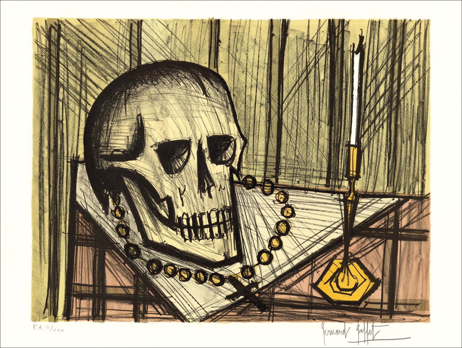 Bernard Buffet 'La Vanity' 1990 - Zertifizierte Original-Lithographie