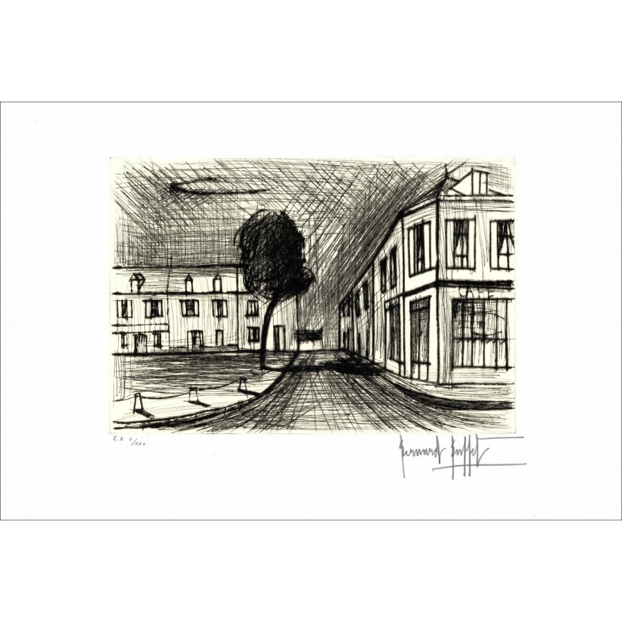 Bernard Buffet - Originalgravur "Kaffee" 38x56cm - 1985