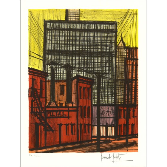 Bernard Buffet - New York Manhattan 1990 Lithografie - Galerij 125