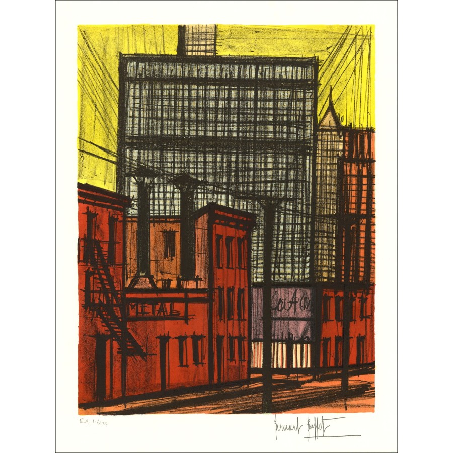 Bernard Buffet - New-York Manhattan 1990 Lithographie - Galerie 125