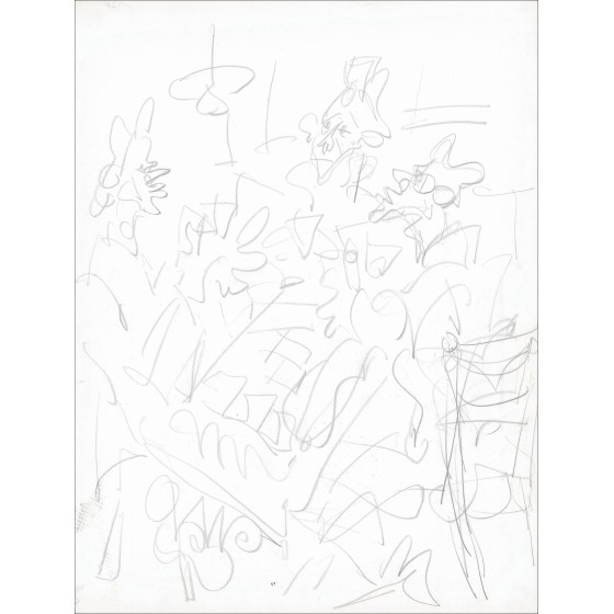 Gen Paul - Originele Potlood Tekening "Drie karakters" 62x49cm