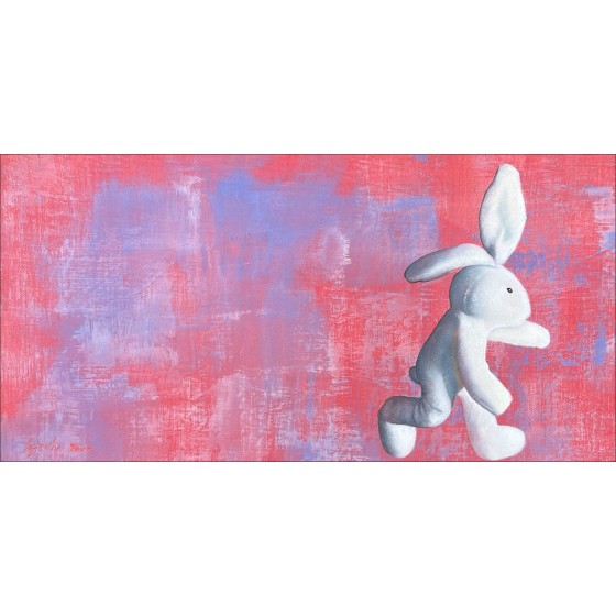 Thierry Bisch - Canvas Schilderij "The Rabbit" 40x80cm, Werk beschikbaar voor verkoop