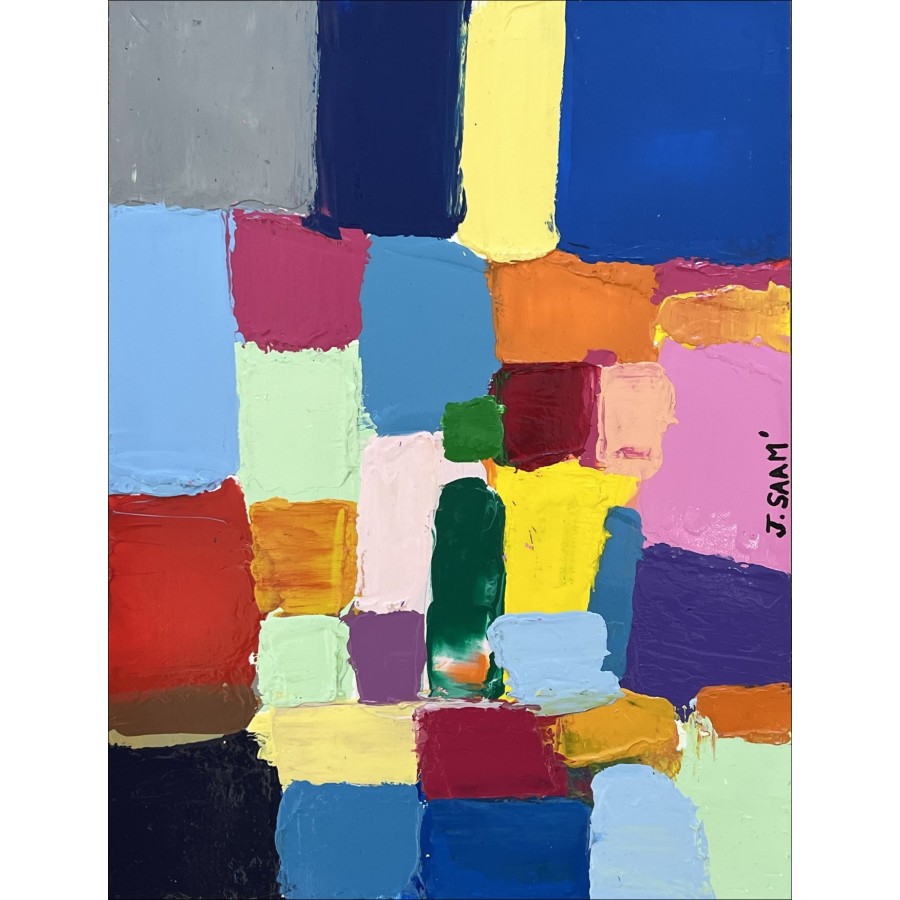 Jérôme SAAM - Original acrylic drawing on paper "Menton" Circa 2013