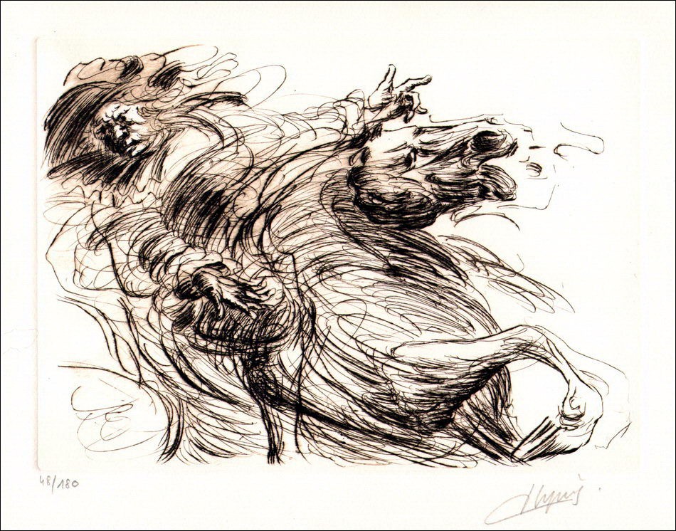 Jean DUPUIS - Litografia originale "La Parata"