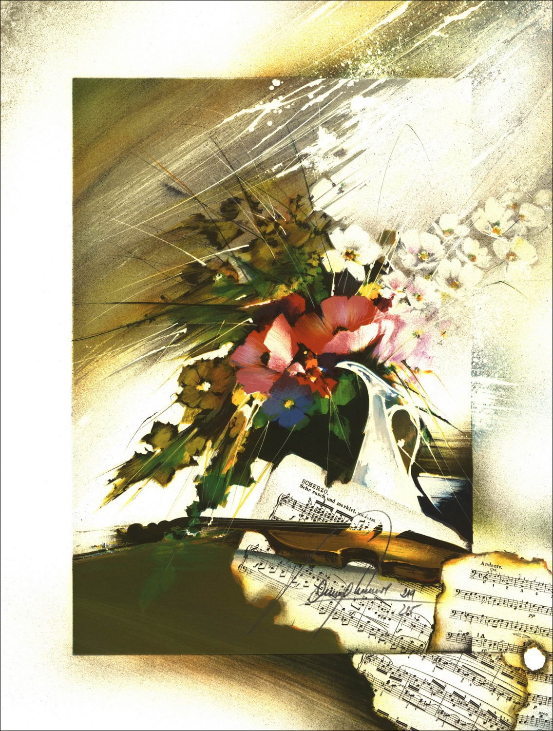 Purchase Bouquet Scherzo Raymond POULET Original Lithograph