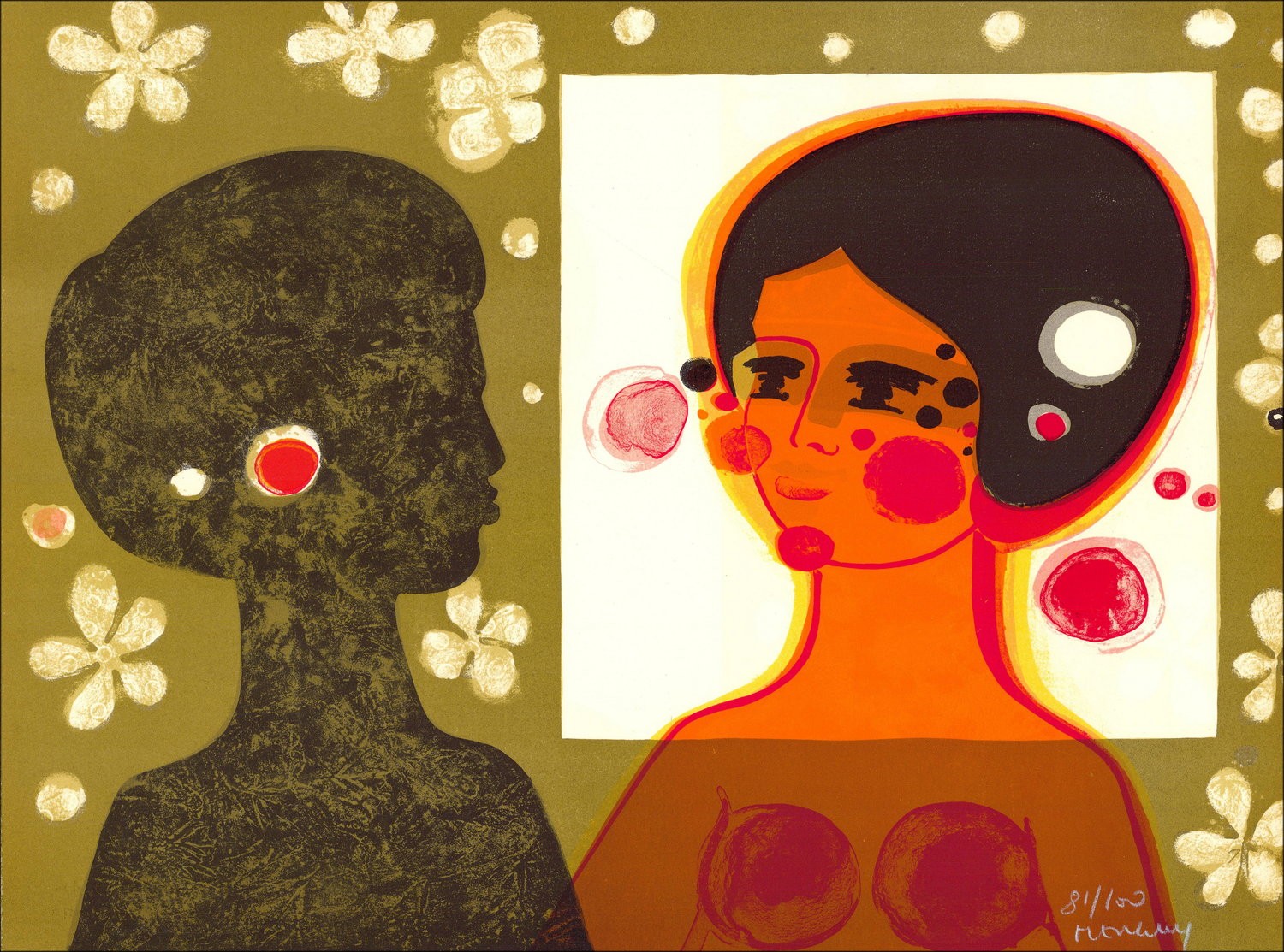 The Angelics VII Frédéric MENGUY Original Lithograph 42x56cm
