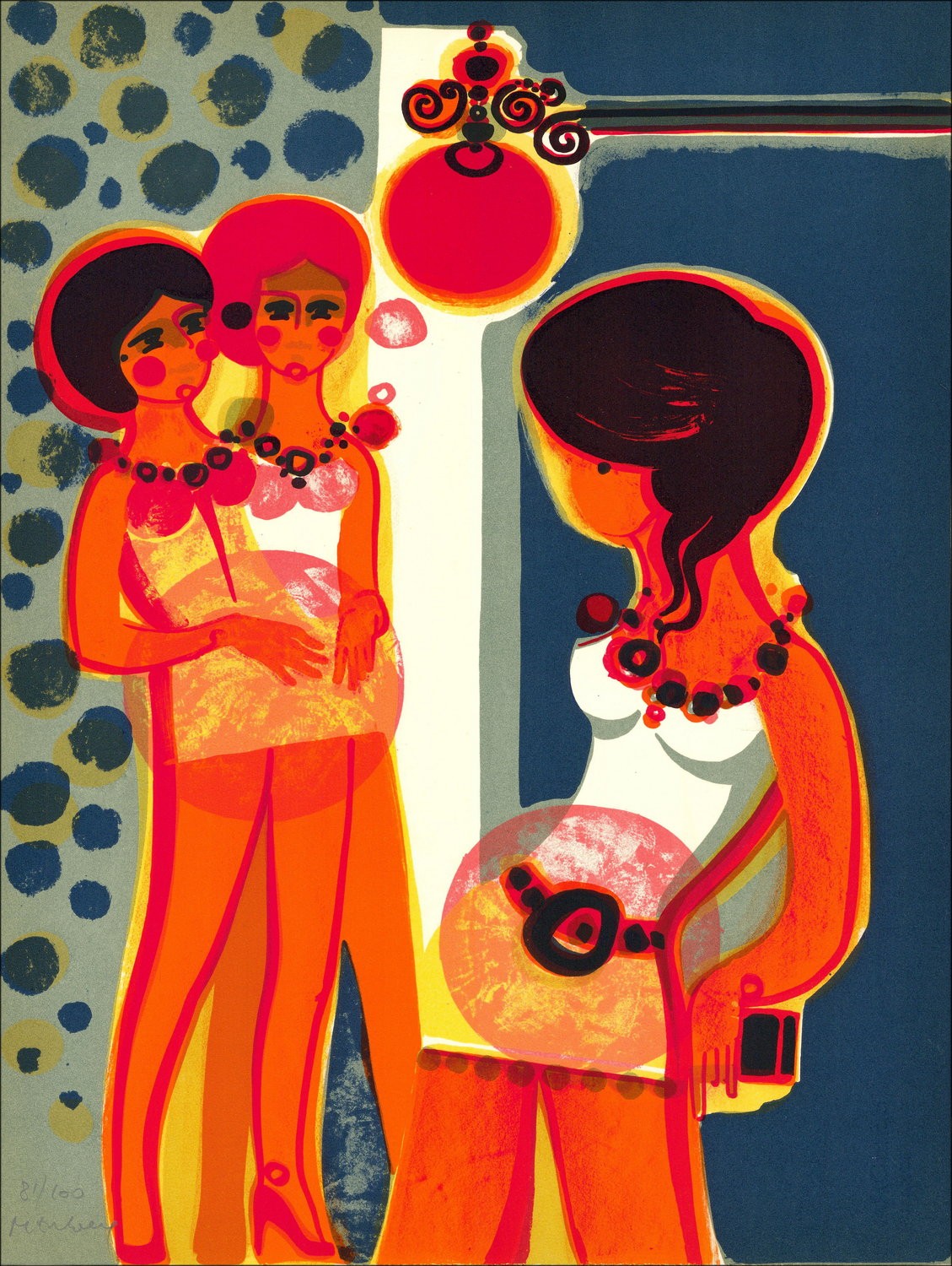 The Angelics IX Original Lithograph Frédéric MENGUY 