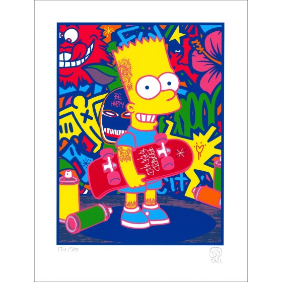 ▷ Bart Simpson, Board om wild te zijn door Speedy Graphito, 2021