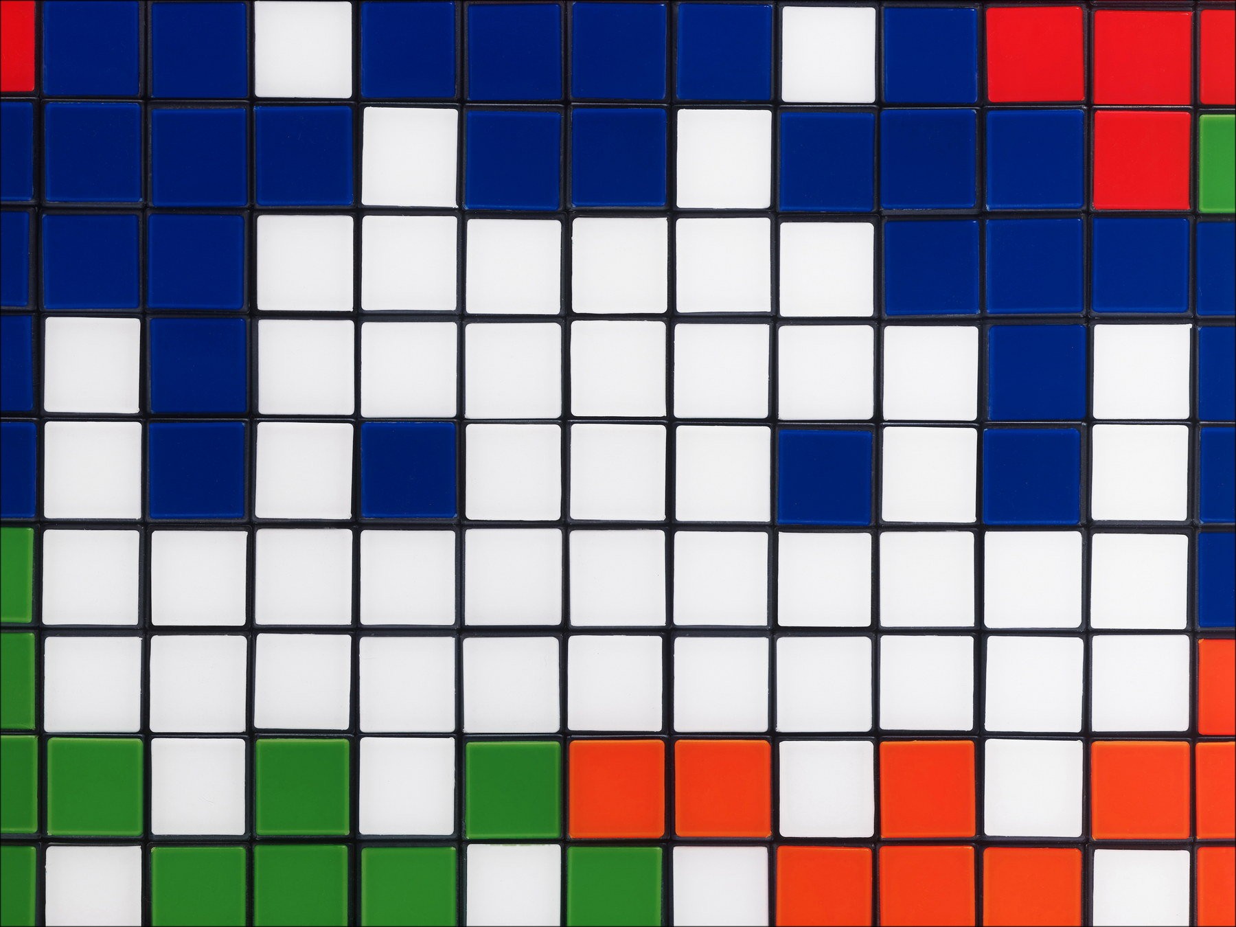 ▷ Rubik Camouflage NVDR1-2 par INVADER, 2023
