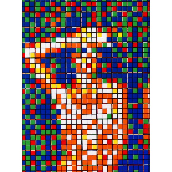 Artist INVADER On board 'Rubik Country Life NVDR1-3'