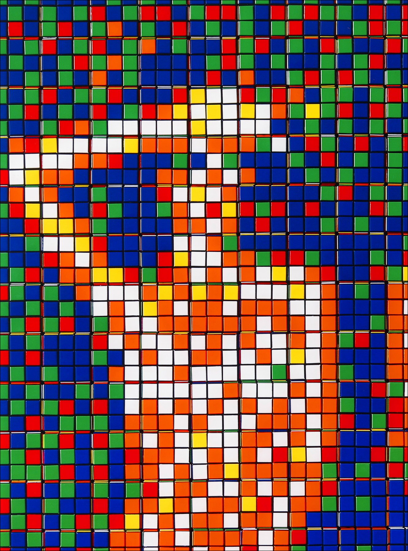 Artista INVADER A bordo de 'Rubik Country Life NVDR1-3 '