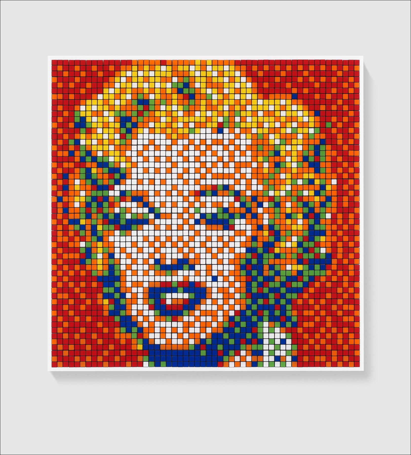 INVADER Rubik Shot Red Marilyn' - 100x100cm