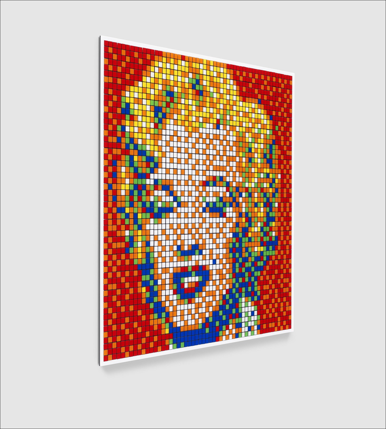 INVADER ~ Gicle 'Rubik Shot Red Marilyn' - 100x100cm